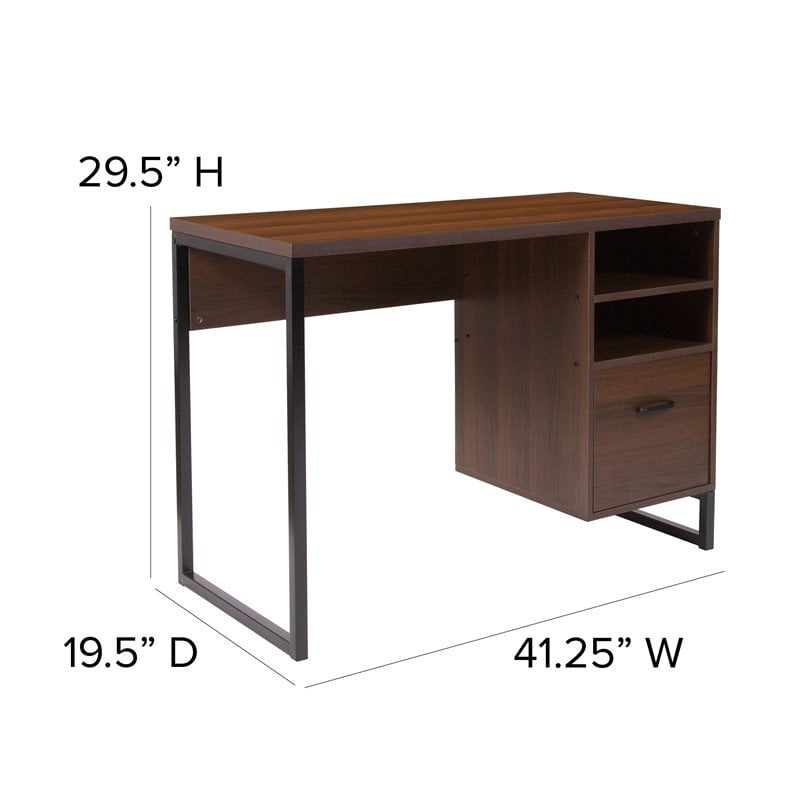 Flash Furniture Computer Desk in Rustic