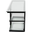 Flash Furniture Harbor Hills Glass Metal Frame TV Stand in Black