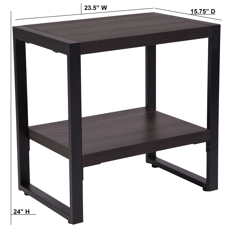 Flash Furniture Thompson End Table in Charcoal