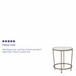 Flash Furniture Glass Top End Table in Matte Gold