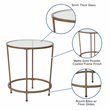 Flash Furniture Glass Top End Table in Matte Gold