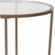 Flash Furniture Glass Top End Table in Matte Gold