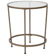 Flash Furniture Glass Top End Table in Matte Gold