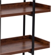 Flash Furniture Mayfair 3 Shelf Wooden Bookcase in Rustic Wood Grain and Black