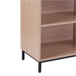Flash Furniture Dudley 4 Cubby Wood Bookcase in Oak