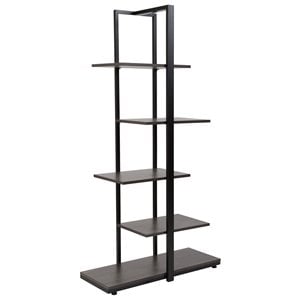 flash furniture homewood 5 tier bookcase in driftwood