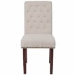 Flash Furniture Hercules Fabric Upholstered Parson Dining Side Chair in Beige