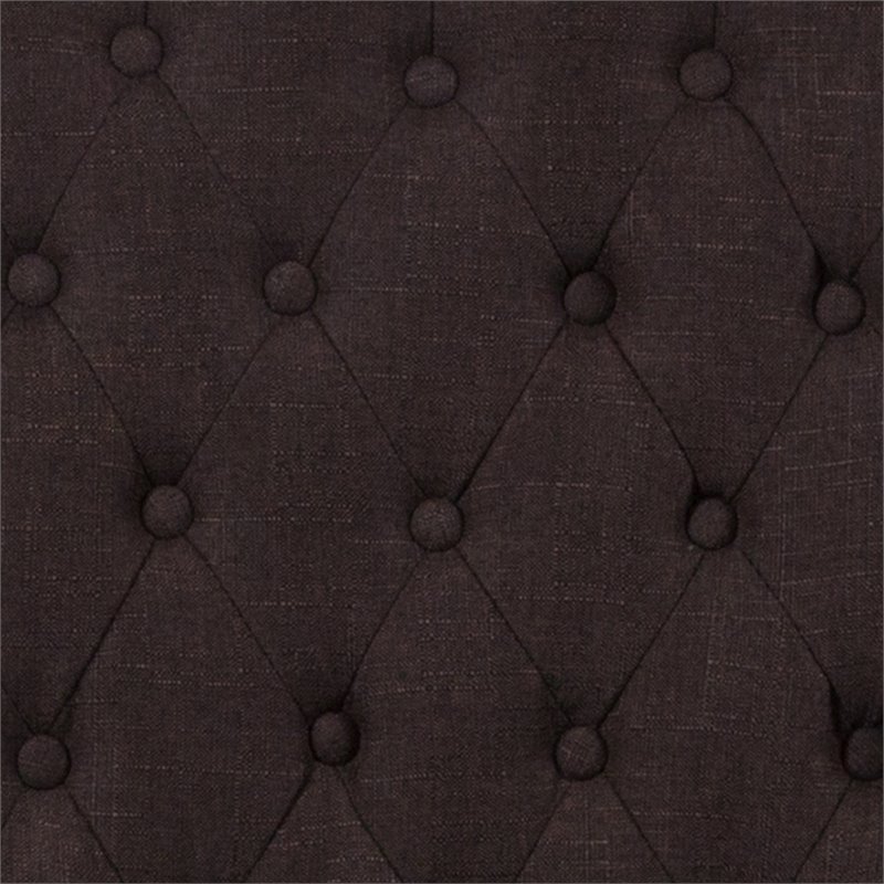 Flash Furniture Hercules Fabric Upholstered Parson Dining Side Chair in Brown