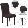 Flash Furniture Hercules Fabric Upholstered Parson Dining Side Chair in Brown