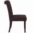 Flash Furniture Hercules Fabric Upholstered Parson Dining Side Chair in Brown