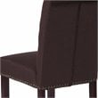 Flash Furniture Hercules Fabric Upholstered Parson Dining Side Chair in Brown