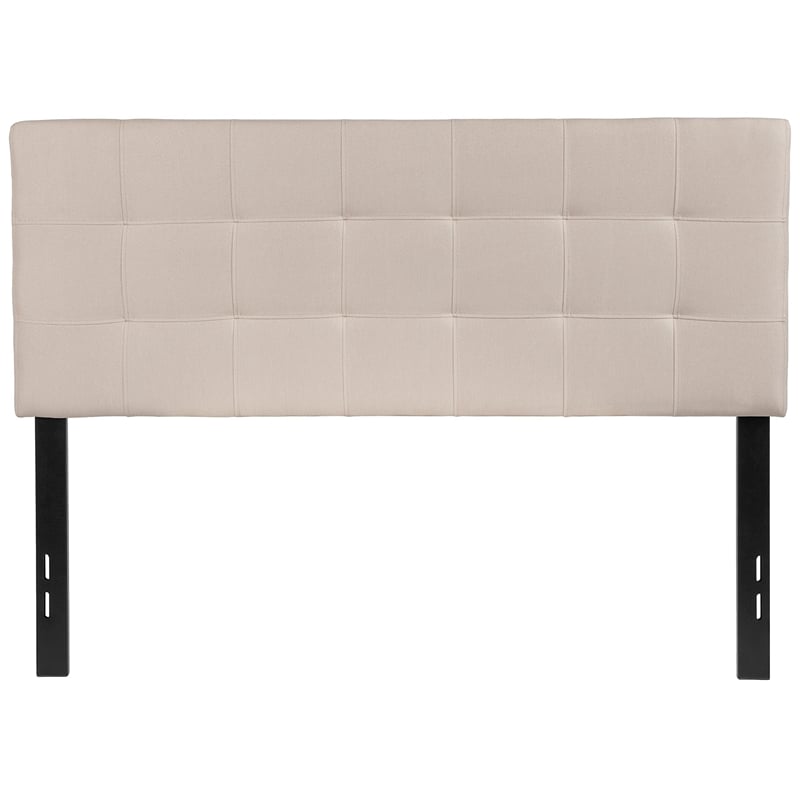 Flash Furniture Bedford Tufted Full Panel Headboard in Beige
