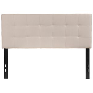 flash furniture bedford contemporary tufted panel headboard in beige