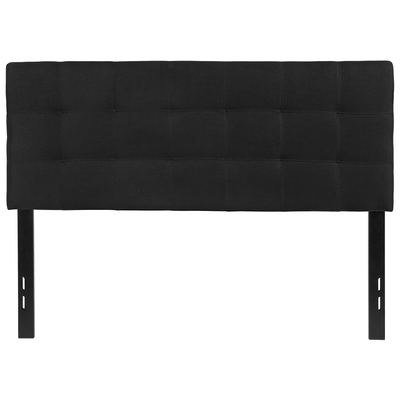 Flash Furniture Bedford Tufted Full Panel Headboard in Black Fabric