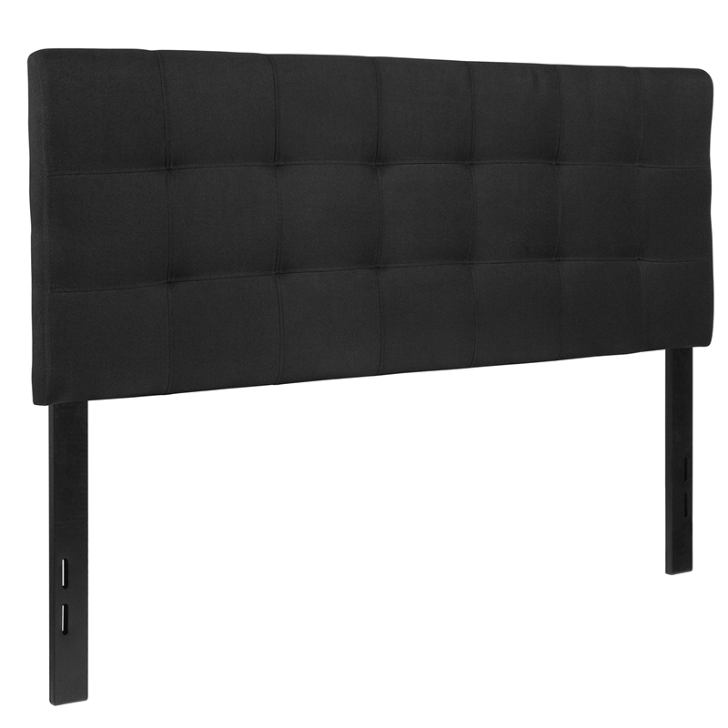 Flash Furniture Bedford Tufted Full Panel Headboard in Black Fabric
