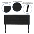 Flash Furniture Bedford Tufted Full Panel Headboard in Black Fabric