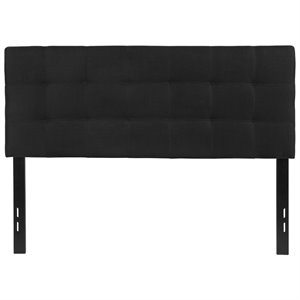 flash furniture bedford contemporary tufted panel headboard in black