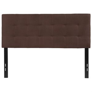 flash furniture bedford contemporary tufted panel headboard in dark brown