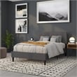 Flash Furniture Bedford Tufted Full Panel Headboard in Dark Gray