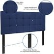 Flash Furniture Bedford Tufted Full Panel Headboard in Navy