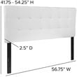 Flash Furniture Bedford Tufted Full Panel Headboard in White