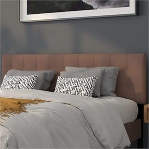 Flash Furniture Bedford King Fabric Panel Headboard in Camel Fabric