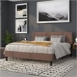Flash Furniture Bedford King Fabric Panel Headboard in Camel Fabric