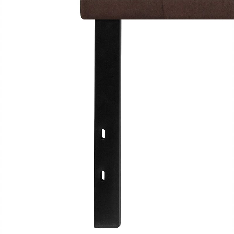 Flash Furniture Bedford King Fabric Panel Headboard in Dark Brown
