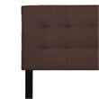 Flash Furniture Bedford King Fabric Panel Headboard in Dark Brown