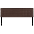 Flash Furniture Bedford King Fabric Panel Headboard in Dark Brown