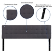 Flash Furniture Bedford King Fabric Panel Headboard in Dark Gray