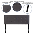 Flash Furniture Lennox Upholstered Full Panel Headboard in Gray