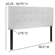 Flash Furniture Lennox Adjustable Height Tufted Full Headboard-White