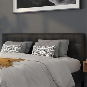Flash Furniture Lennox Upholstered King Panel Headboard in Gray