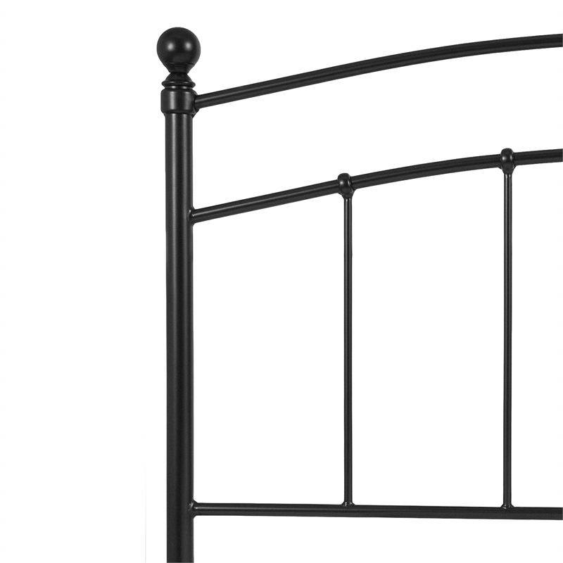 Flash Furniture Woodstock Full Metal Spindle Headboard in Black