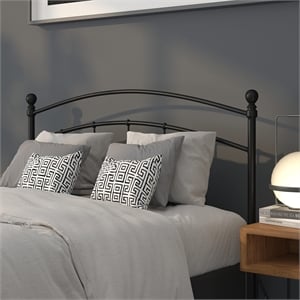 Flash Furniture Woodstock Full Metal Spindle Headboard in Black