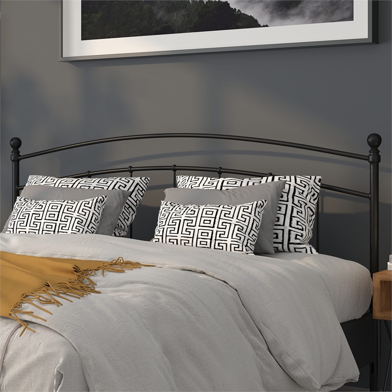 Flash Furniture Woodstock King Metal Spindle Headboard in Black