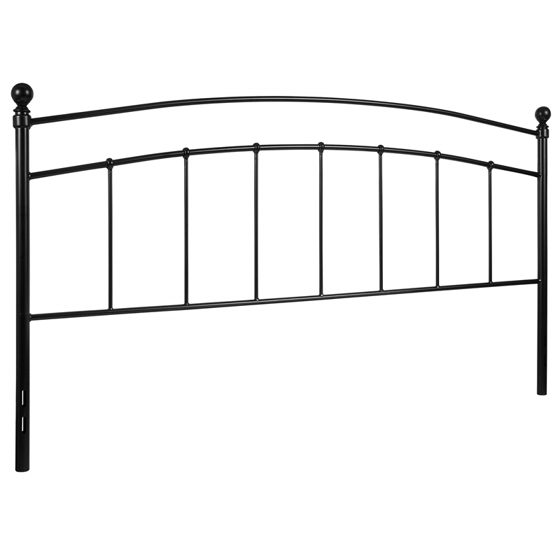 Flash Furniture Woodstock King Metal Spindle Headboard in Black