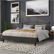 Flash Furniture Woodstock King Metal Spindle Headboard in Black