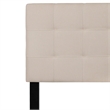 Flash Furniture Bedford Queen Fabric Panel Headboard in Beige