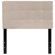 Flash Furniture Bedford Queen Fabric Panel Headboard in Camel