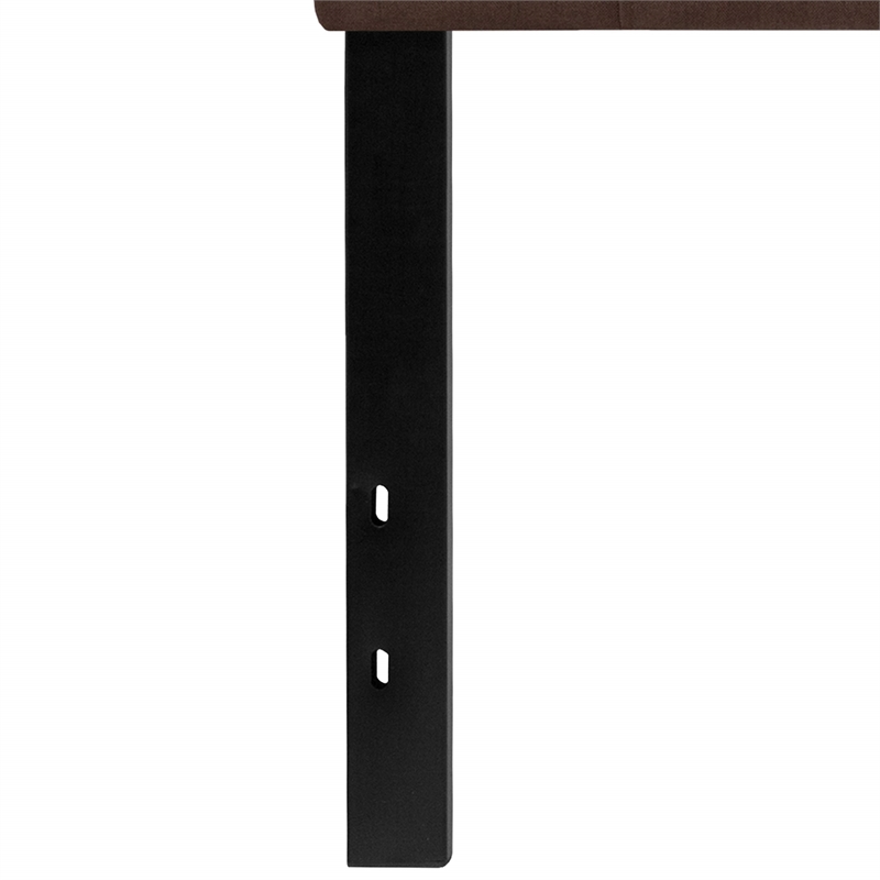 Flash Furniture Bedford Queen Fabric Panel Headboard in Dark Brown