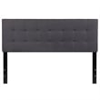 Flash Furniture Bedford Queen Fabric Panel Headboard in Dark Gray