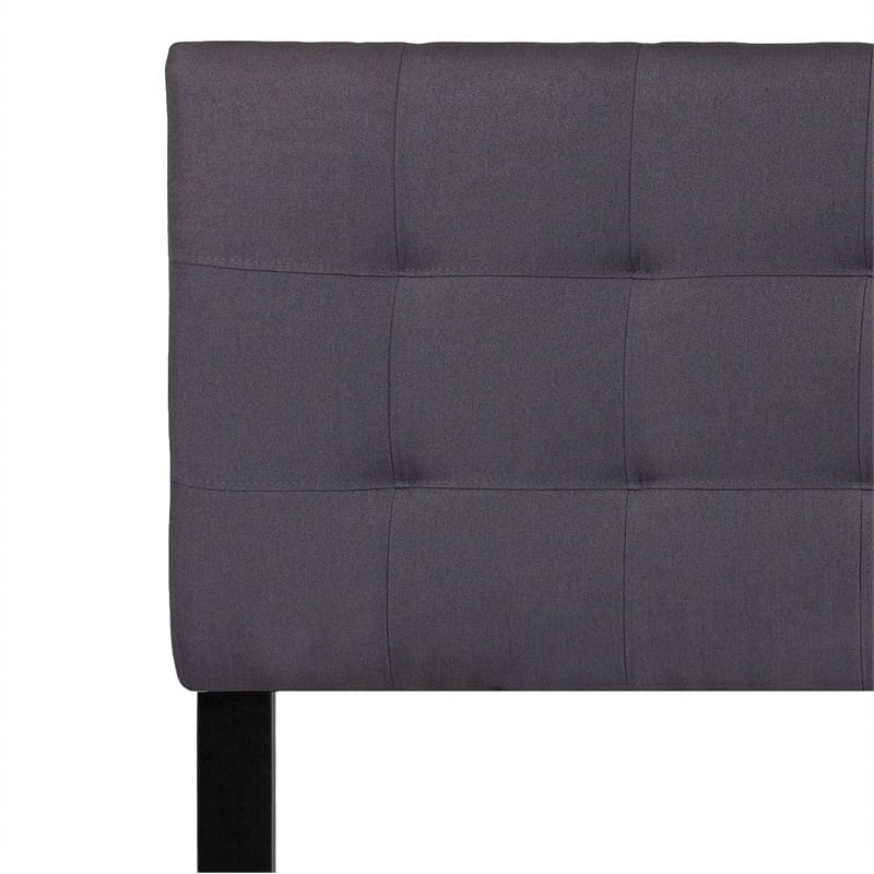 flash furniture bedford queen fabric panel headboard in dark gray