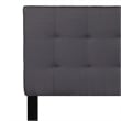 Flash Furniture Bedford Queen Fabric Panel Headboard in Dark Gray