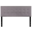 Flash Furniture Bedford Queen Fabric Panel Headboard in Light Gray