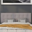 Flash Furniture Bedford Queen Fabric Panel Headboard in Light Gray