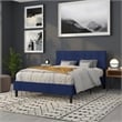 Flash Furniture Bedford Queen Fabric Panel Headboard in Navy