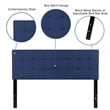 Flash Furniture Bedford Queen Fabric Panel Headboard in Navy