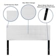 Flash Furniture Bedford Queen Fabric Panel Headboard in White